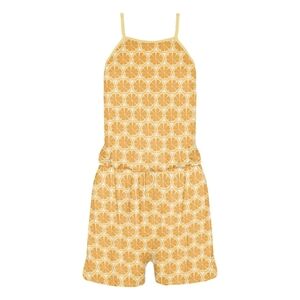 KicKees Women's Natural Lemons Keyhole Romper-Size Large
